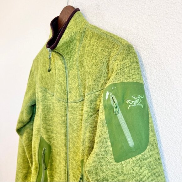 Arc’teryx Polartec Full Zip Fleece Jacket Green Women’s Size M - Picture 2 of 11